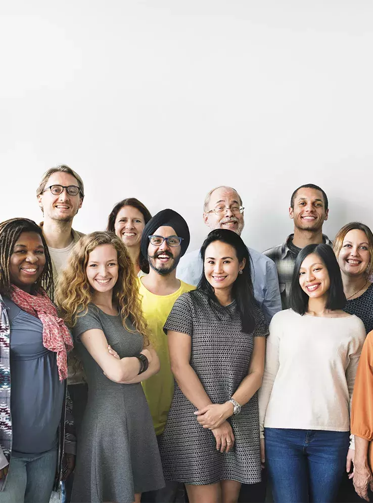Support team smiling at camera